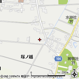 秋田県潟上市飯田川飯塚飯塚1周辺の地図