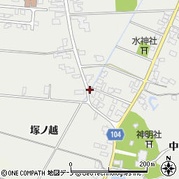 秋田県潟上市飯田川飯塚飯塚4周辺の地図