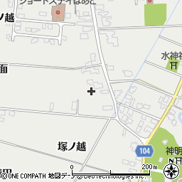 秋田県潟上市飯田川飯塚飯塚6-2周辺の地図