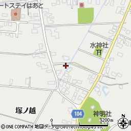 秋田県潟上市飯田川飯塚飯塚8周辺の地図