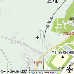 秋田県男鹿市船川港金川上ノ山周辺の地図