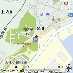 秋田県男鹿市船川港金川金川57周辺の地図