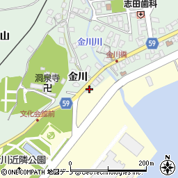 秋田県男鹿市船川港金川金川60周辺の地図
