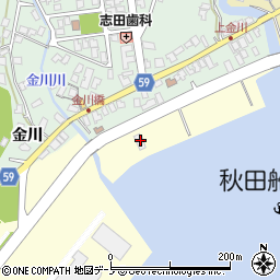 秋田県男鹿市船川港船川海岸通り二号91周辺の地図
