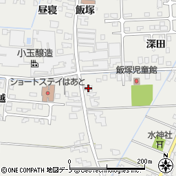 秋田県潟上市飯田川飯塚飯塚27周辺の地図