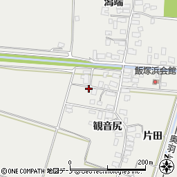 秋田県潟上市飯田川飯塚観音尻152周辺の地図