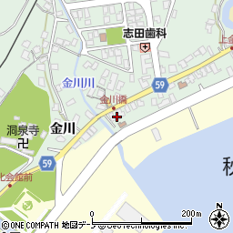 秋田県男鹿市船川港金川金川52周辺の地図