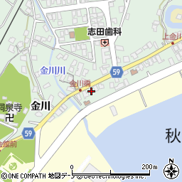 秋田県男鹿市船川港金川金川48-7周辺の地図