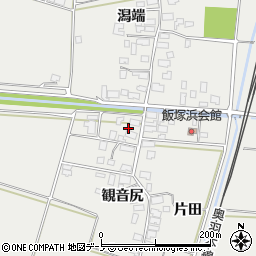 秋田県潟上市飯田川飯塚潟端98周辺の地図