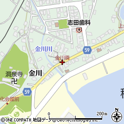 金川橋周辺の地図