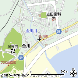 秋田県男鹿市船川港金川金川53周辺の地図