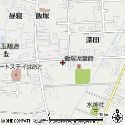 秋田県潟上市飯田川飯塚飯塚16周辺の地図