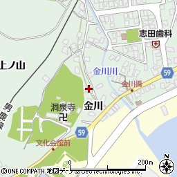 秋田県男鹿市船川港金川金川67周辺の地図