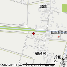 秋田県潟上市飯田川飯塚潟端102周辺の地図