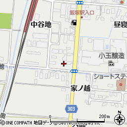 秋田県潟上市飯田川飯塚中谷地10周辺の地図