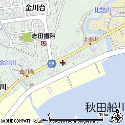 金川郵便局周辺の地図