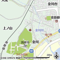 秋田県男鹿市船川港金川金川69周辺の地図