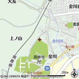秋田県男鹿市船川港金川金川72周辺の地図