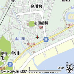 秋田県男鹿市船川港金川金川20周辺の地図