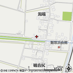 秋田県潟上市飯田川飯塚潟端94周辺の地図