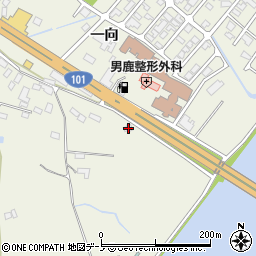 秋田県男鹿市船越一向74周辺の地図