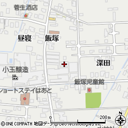 秋田県潟上市飯田川飯塚飯塚111周辺の地図