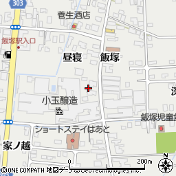 秋田県潟上市飯田川飯塚飯塚44周辺の地図