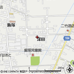 秋田県潟上市飯田川飯塚深田34周辺の地図