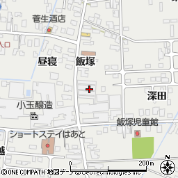 秋田県潟上市飯田川飯塚飯塚41周辺の地図