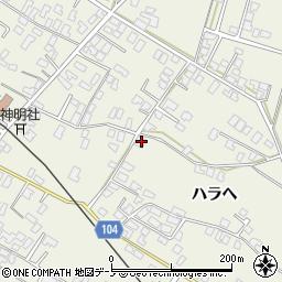 秋田県潟上市天王ハラヘ周辺の地図