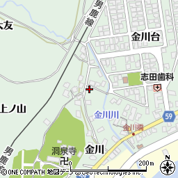 秋田県男鹿市船川港金川大友68周辺の地図