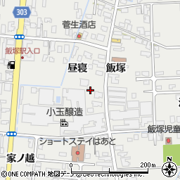 秋田県潟上市飯田川飯塚飯塚46周辺の地図