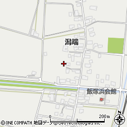 秋田県潟上市飯田川飯塚潟端124周辺の地図
