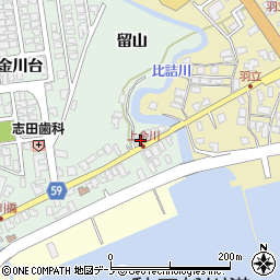 秋田県男鹿市船川港金川金川18周辺の地図