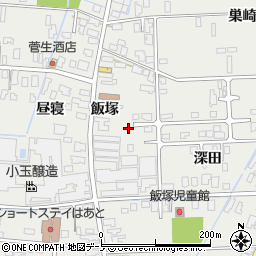 秋田県潟上市飯田川飯塚飯塚周辺の地図