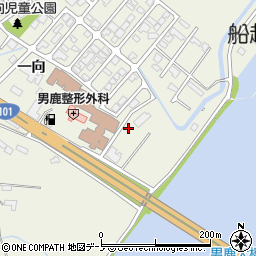 秋田県男鹿市船越一向195-11周辺の地図