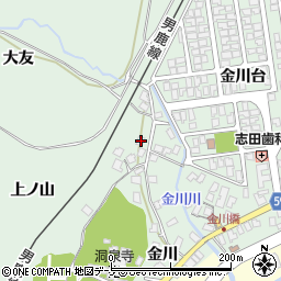 秋田県男鹿市船川港金川大友61周辺の地図