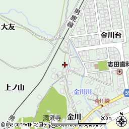 秋田県男鹿市船川港金川大友周辺の地図
