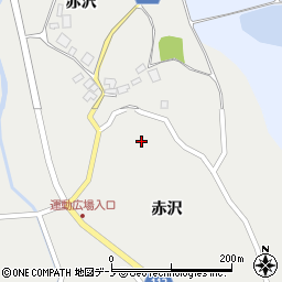 秋田県井川町（南秋田郡）赤沢（赤沢）周辺の地図