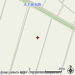 秋田県潟上市天王小分周辺の地図