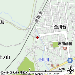 秋田県男鹿市船川港金川大友63周辺の地図