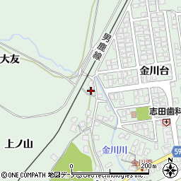 秋田県男鹿市船川港金川大友25-15周辺の地図