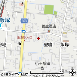 秋田県潟上市飯田川飯塚中谷地112周辺の地図