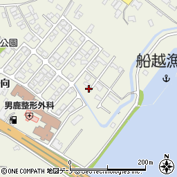秋田県男鹿市船越一向248周辺の地図
