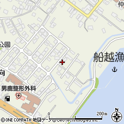 秋田県男鹿市船越一向267周辺の地図