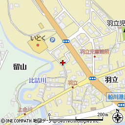 秋田県男鹿市船川港比詰大巻188周辺の地図