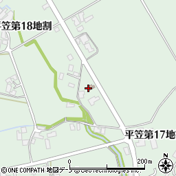 平笠簡易郵便局周辺の地図