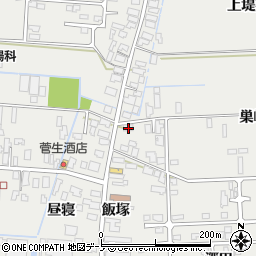 秋田県潟上市飯田川飯塚飯塚125周辺の地図