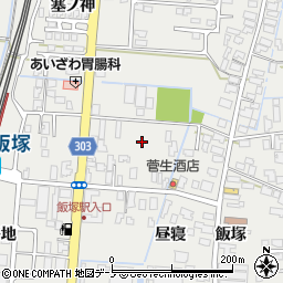 秋田県潟上市飯田川飯塚周辺の地図