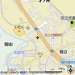 秋田県男鹿市船川港比詰大巻189周辺の地図